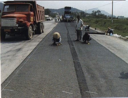 公路用钢塑土工格栅升级加固
